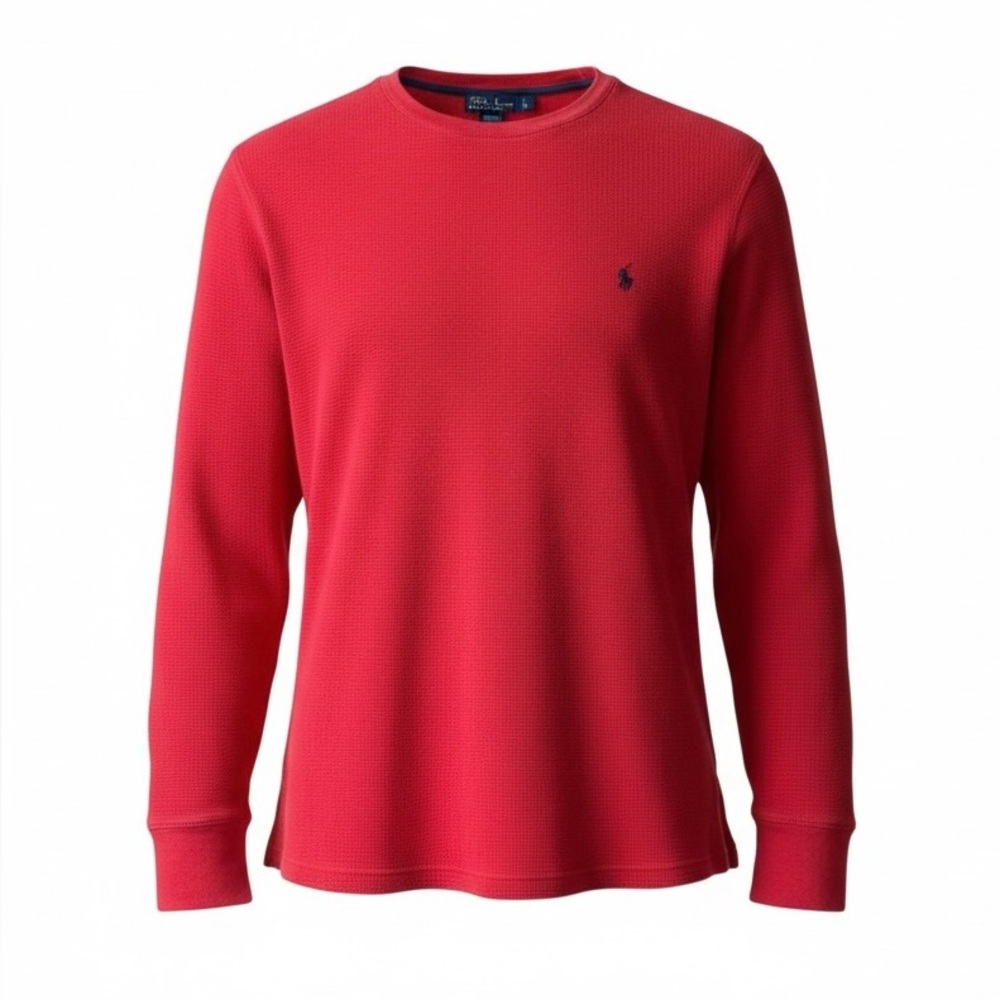 Polo by Ralph Lauren Men's Waffle Knit Long Sleeve‎ Tee